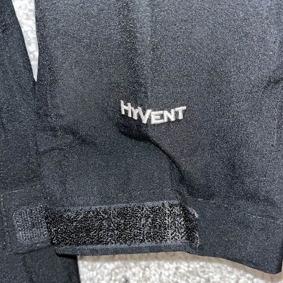 Hooded Black/White North Face Hyvent Waterproof Rain Parka Coat Jacket Youth XS - Picture 6 of 8